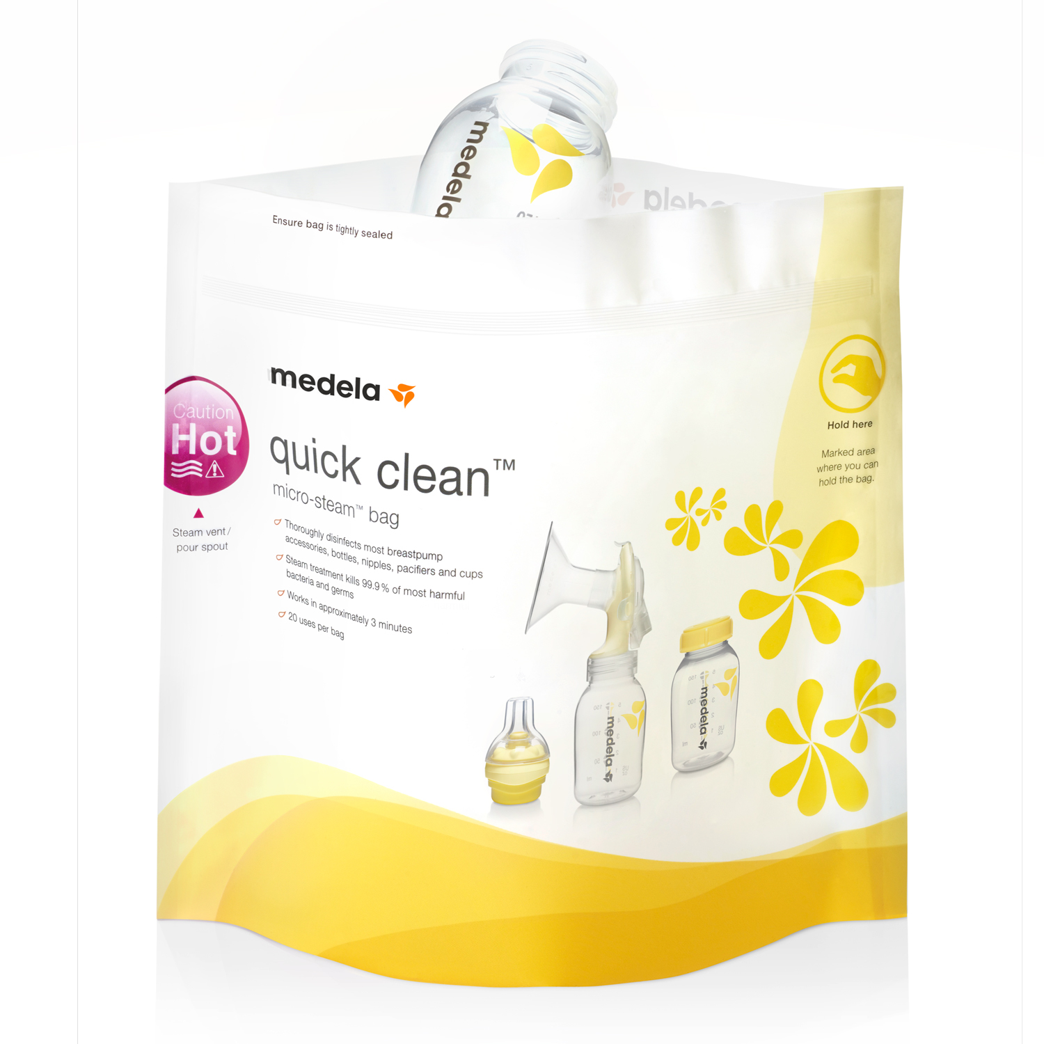 Пакеты для стерилизации Medela в СВЧ Quick Clean 5 шт - фото 1