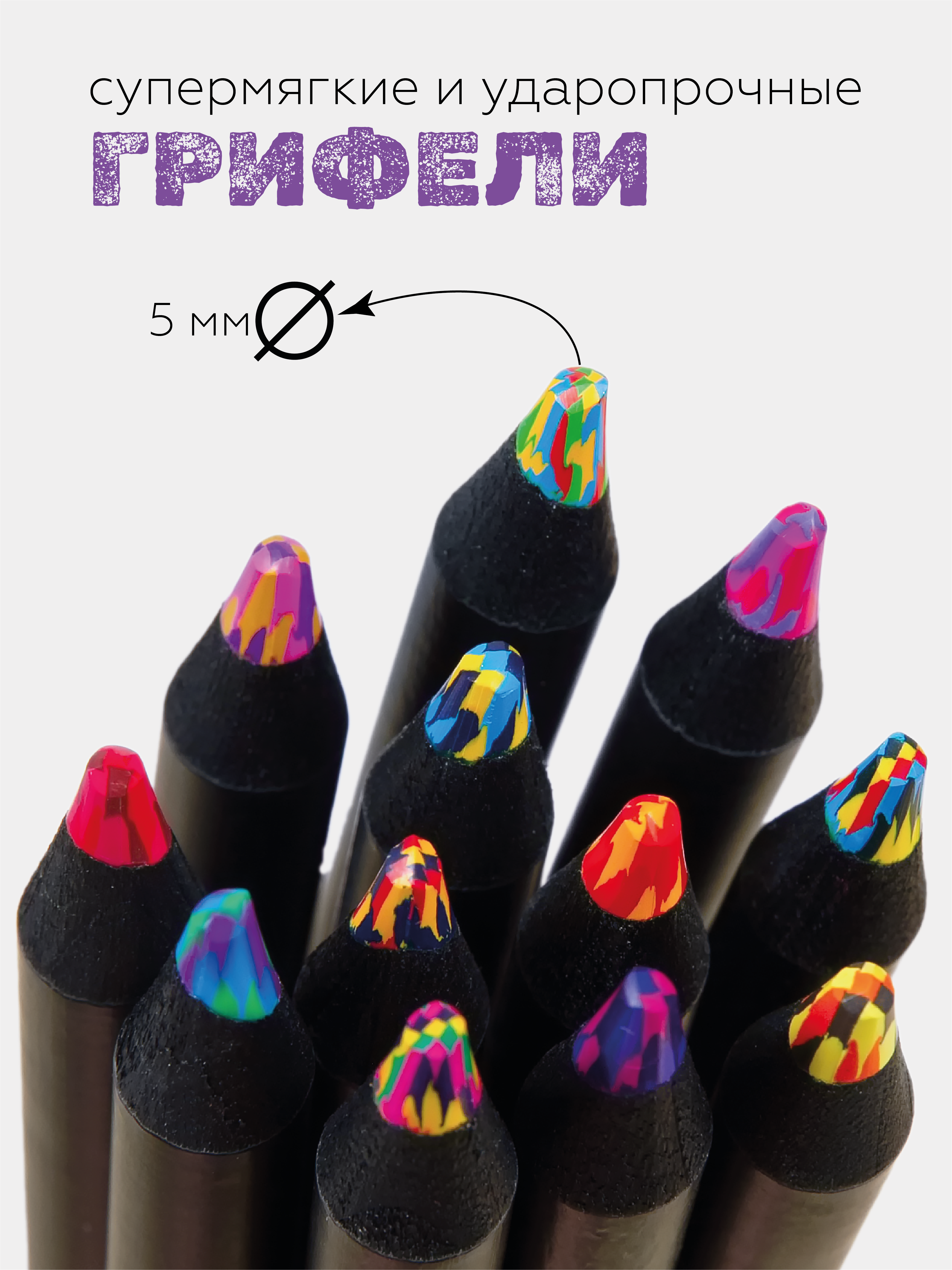 Карандаши цветные AXLER 12 шт. - фото 5