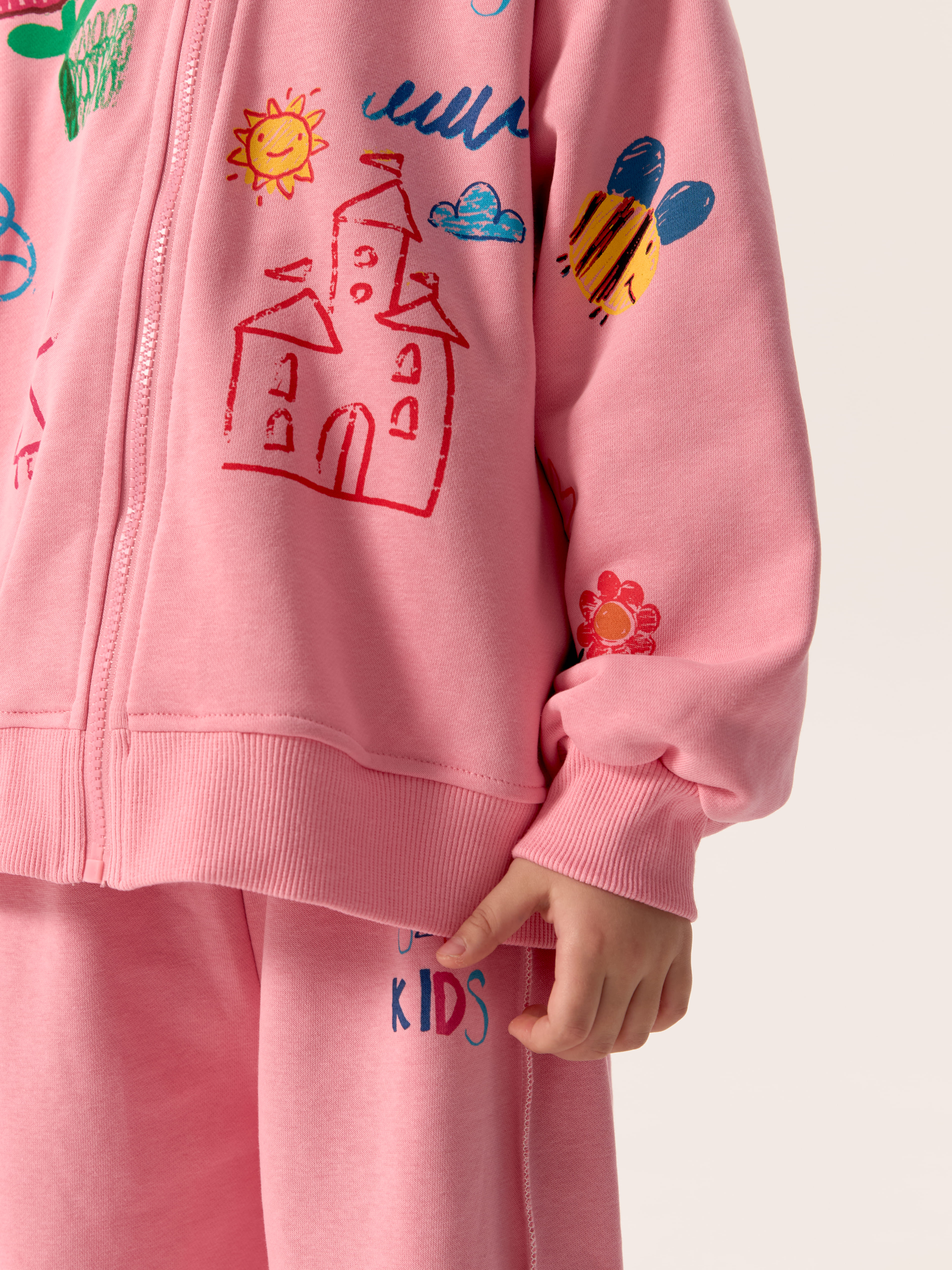Толстовка OZITI KIDS ok010262/розовый - фото 7