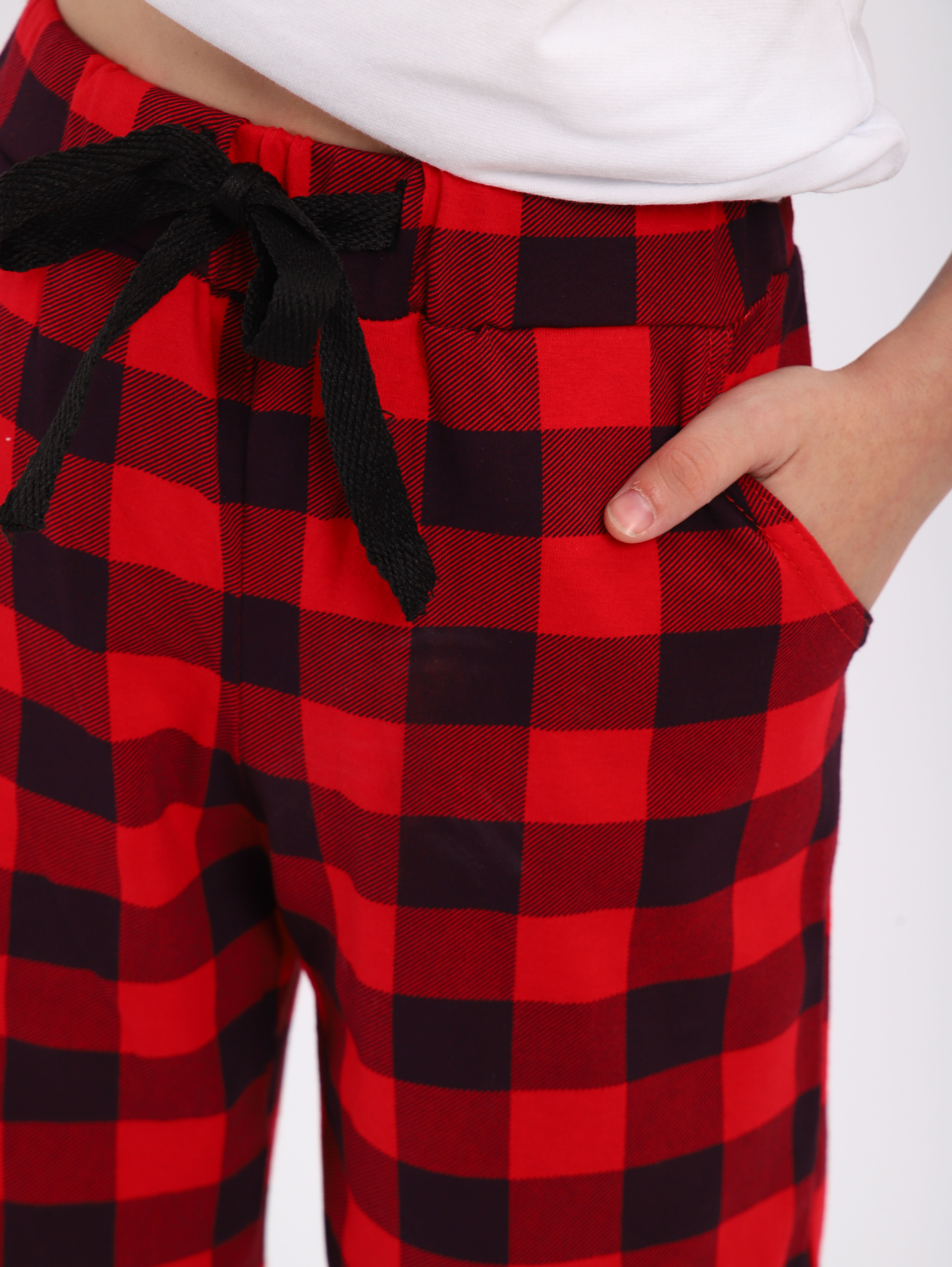 Брюки ЛАДОШКИ Брюки Матвей красная клетка - фото 9