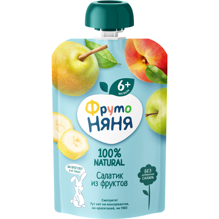 Пюре ФрутоНяня Салатик из фруктов с 6 мес 90 г