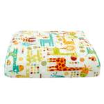 Коврик Amarobaby Soft Mat Жирафики стеганный Бирюзовый