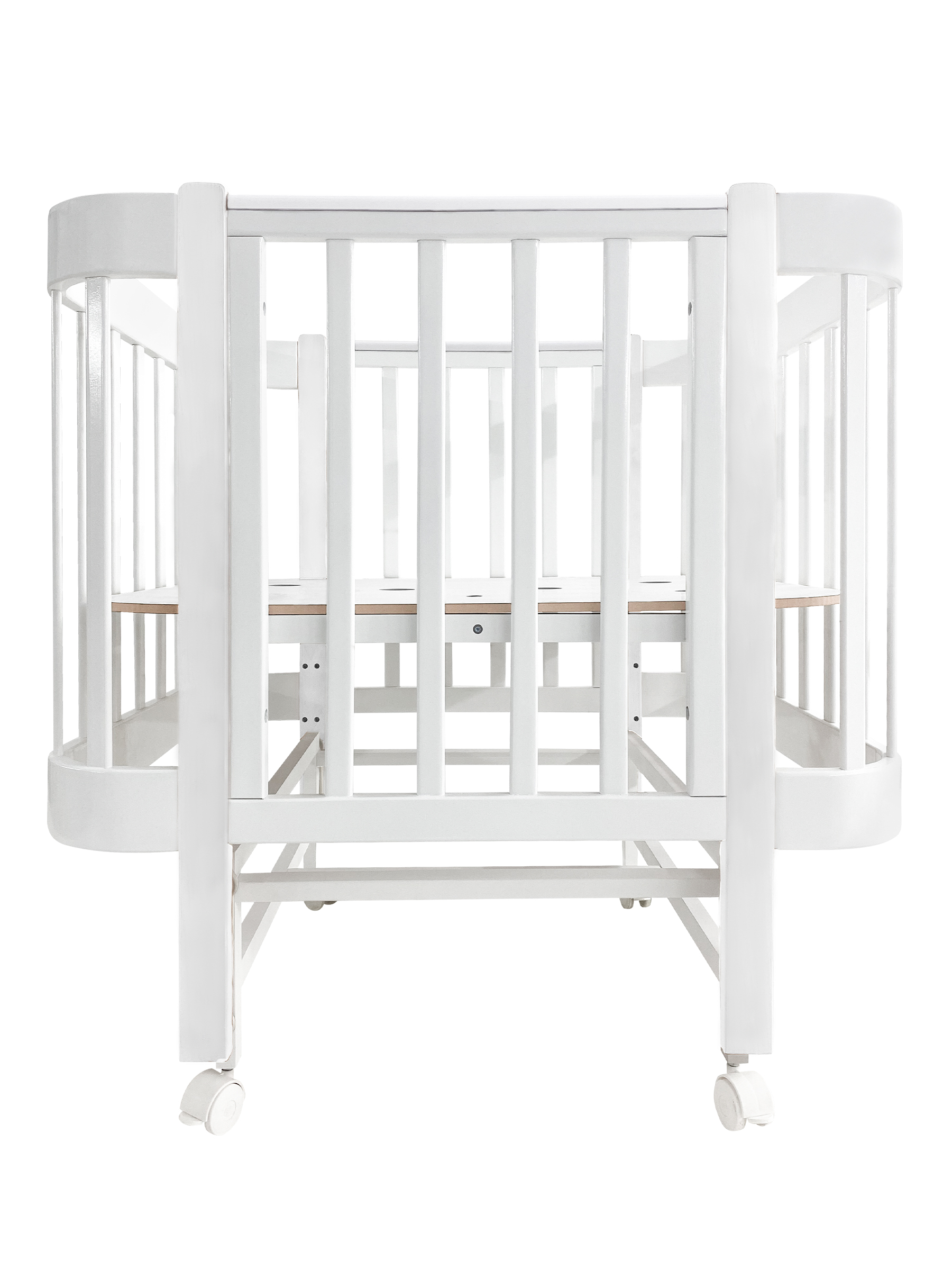 Детская кроватка Ingo Italiano Baby IN-06 4 в 1 белый, белый, продольный маятник - фото 9