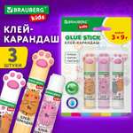 Клей-карандаш Brauberg 3 шт.