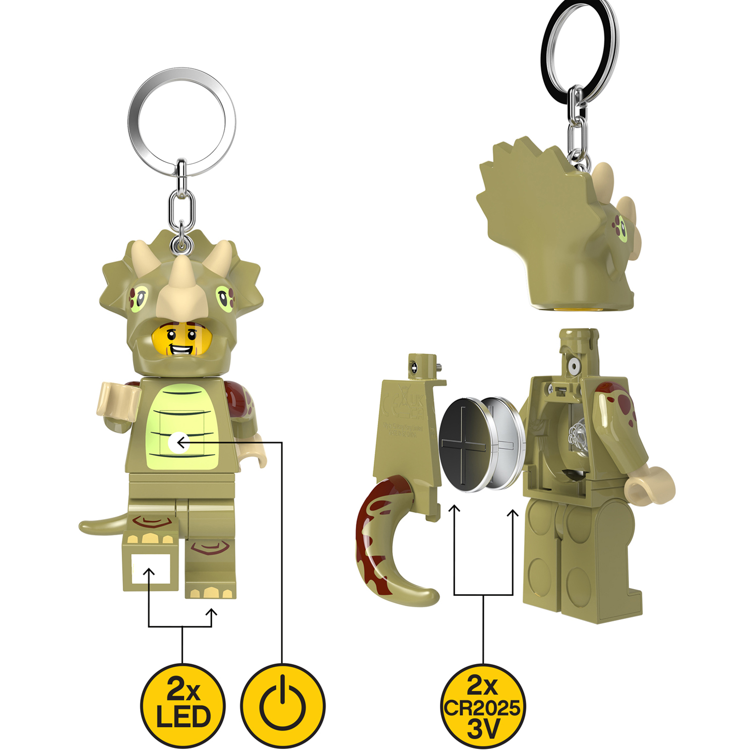 Брелок LEGO Minifigures - Трицератопса 1 шт. - фото 6
