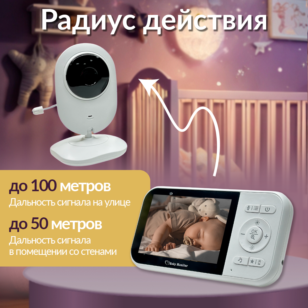 Видеоняня с монитором Хевель беспроводная - фото 8