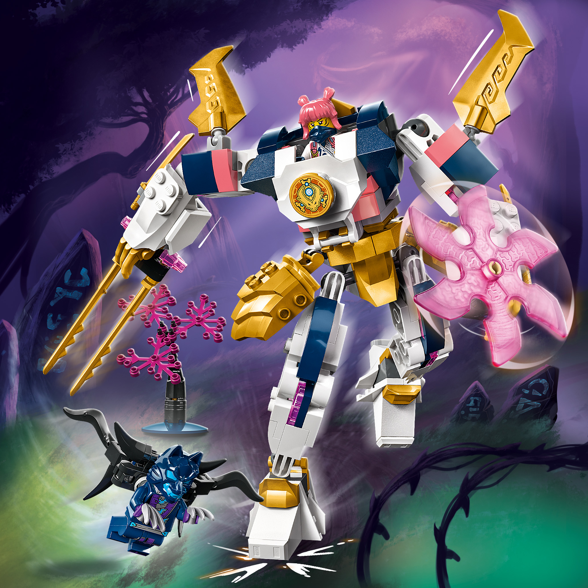 Конструктор LEGO NINJAGO Soras Elemental Tech Mech 209 дет. - фото 10