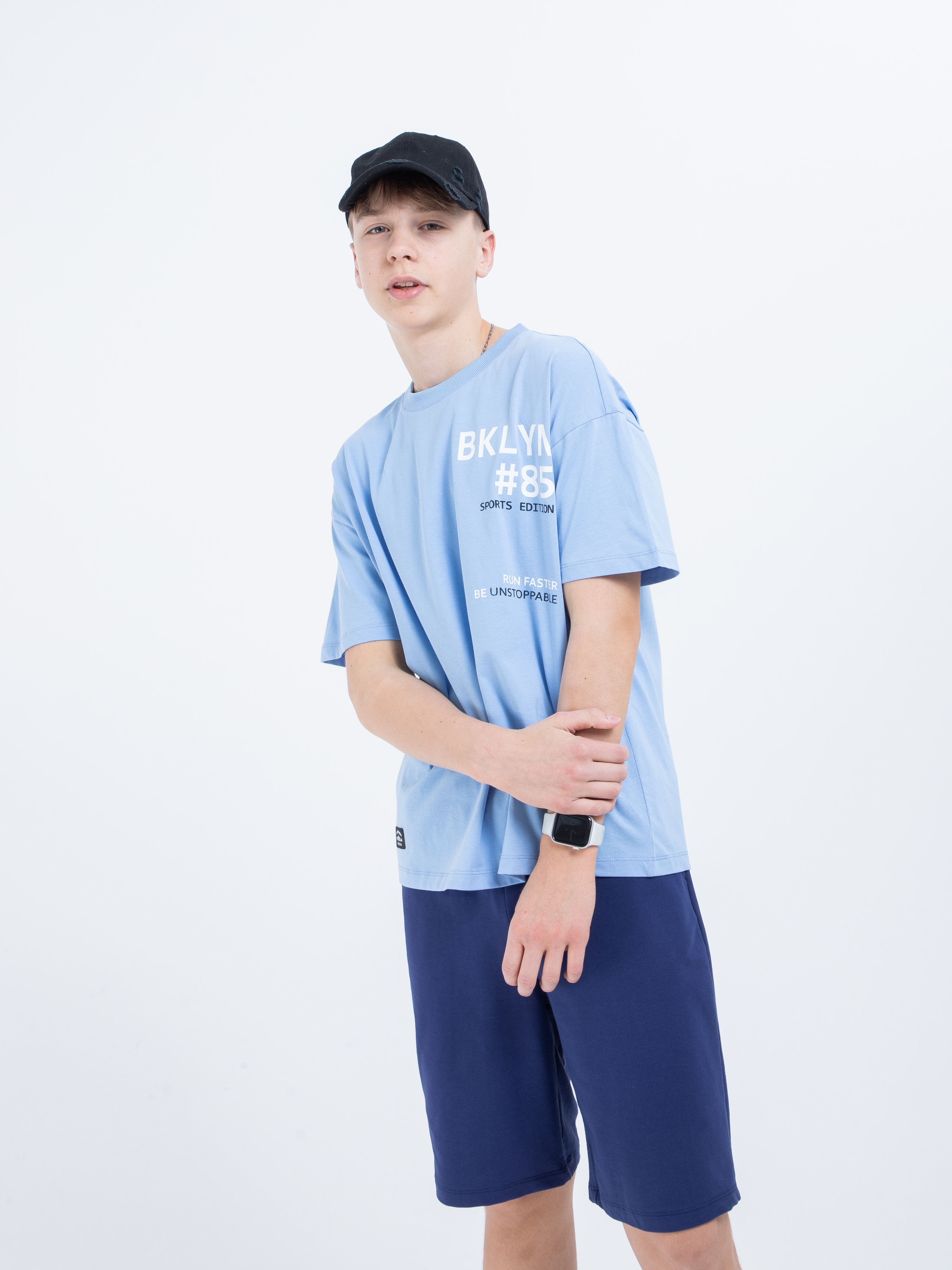 Футболка STELLA MODA 11213_голубой - фото 14