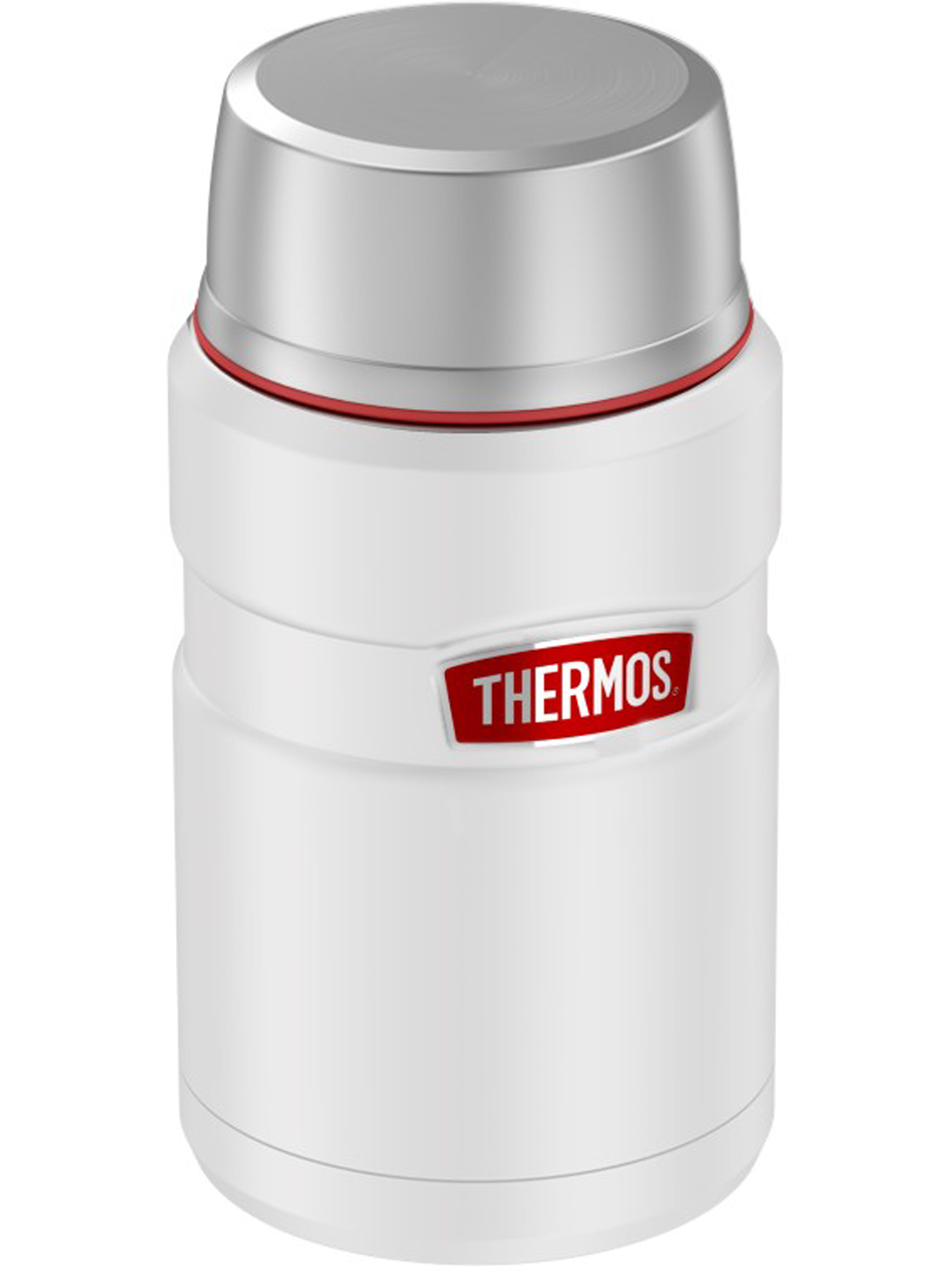 Термос для еды супа 710 мл с ложкой THERMOS KING-3020 белый – нержавеющая сталь герметичный тепло/холод 14/24 часов - фото 8