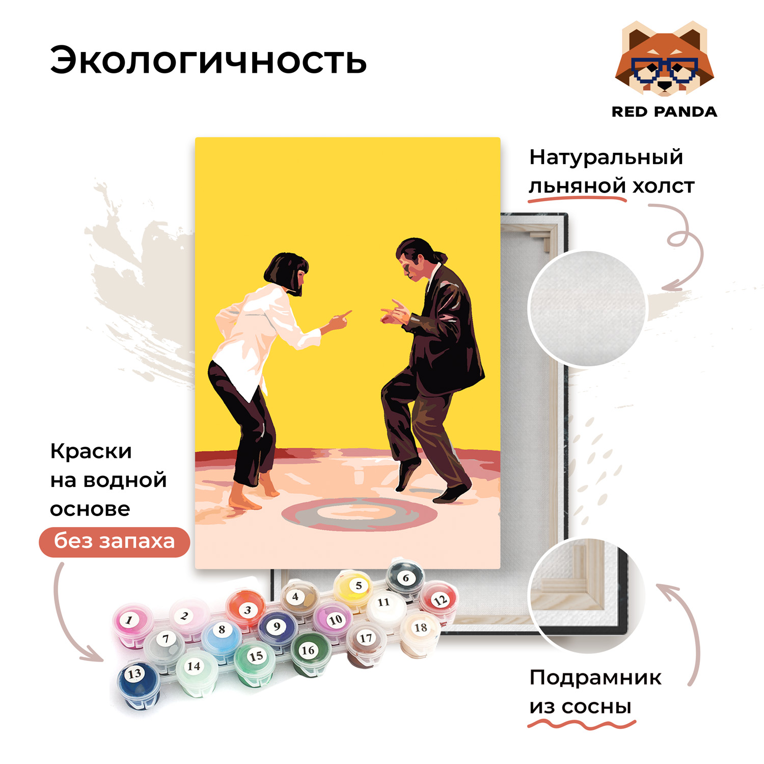 Картина по номерам Red Panda - фото 3