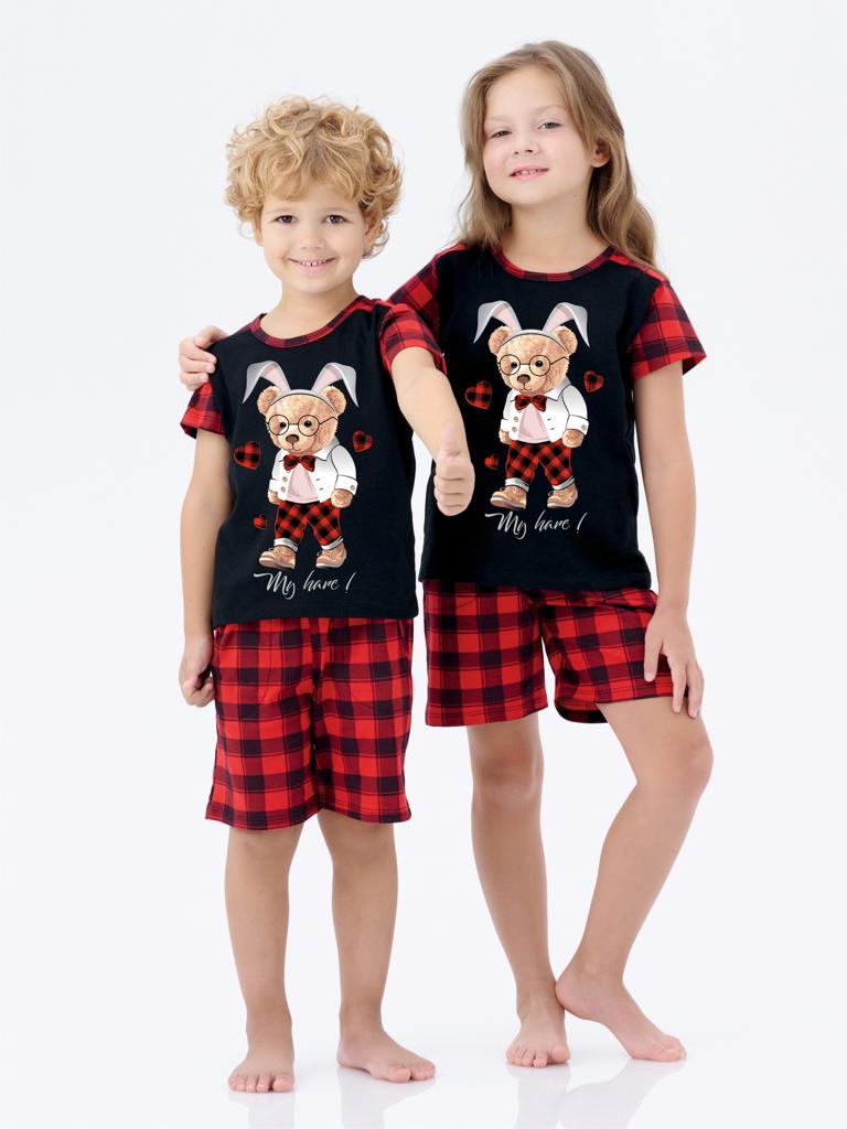 Пижама КрутышОк Т-030 черный, красный - фото 2