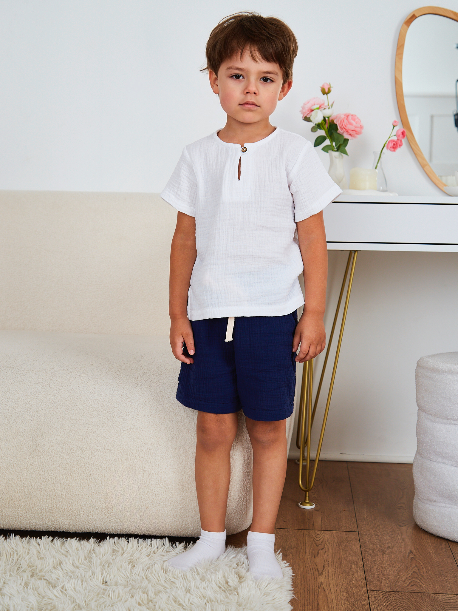 Шорты MOUN Шорты_муслин_синий - фото 19