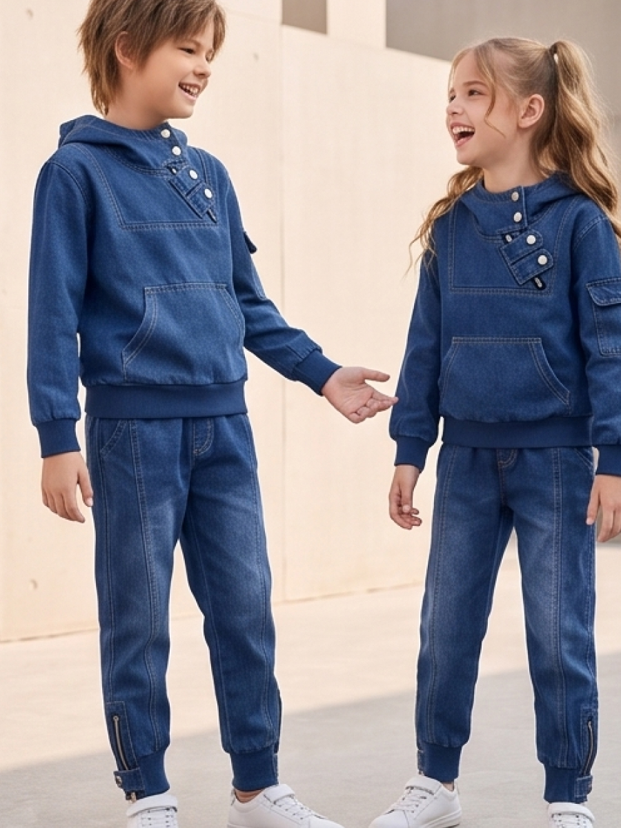 Костюм Artcher kids КостюмДжинс0001Синий - фото 4