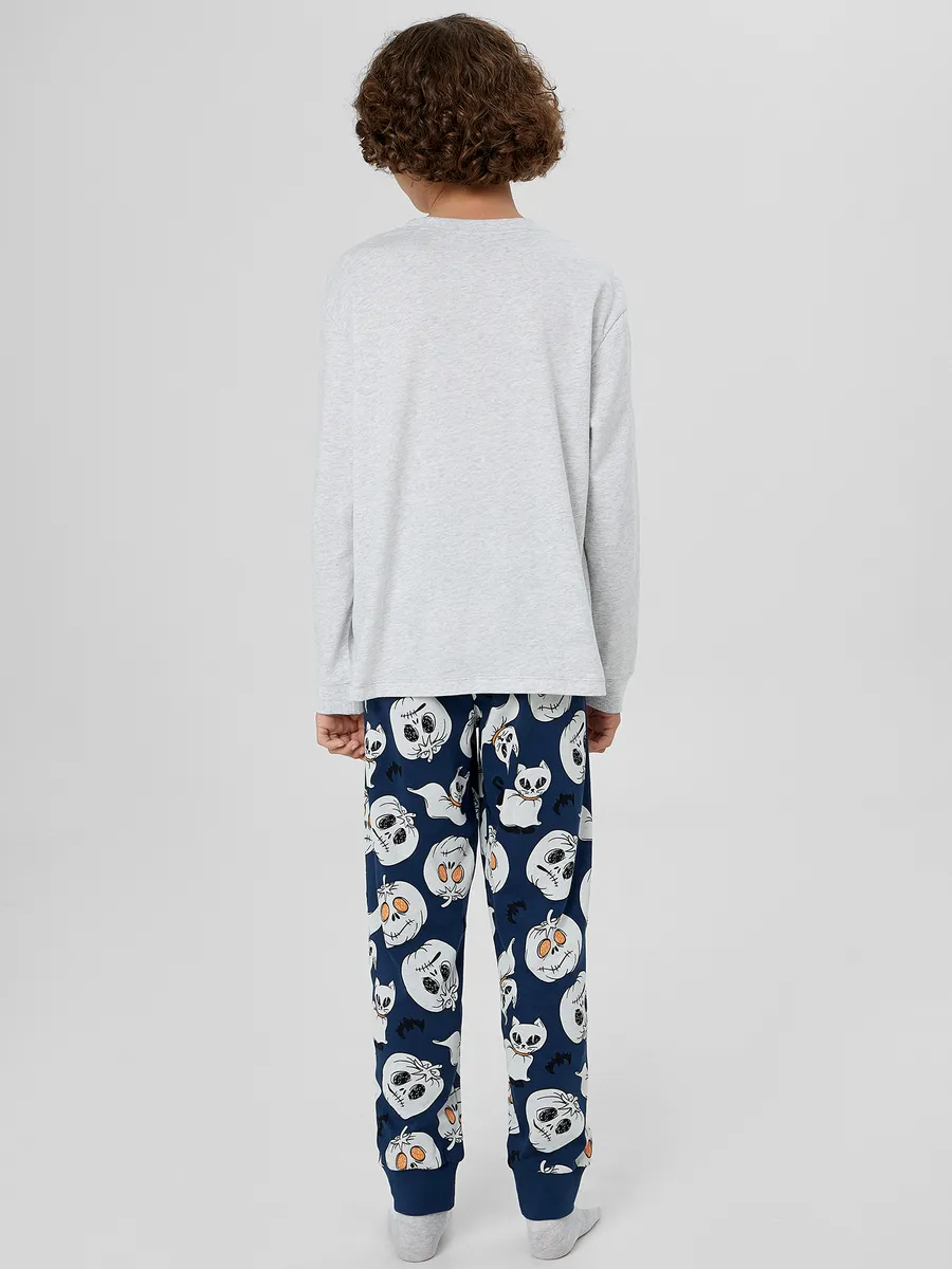 Пижама Mark Formelle (Марк Формэль) 563333/серый меланж 4306-А +привидения на синем - фото 3