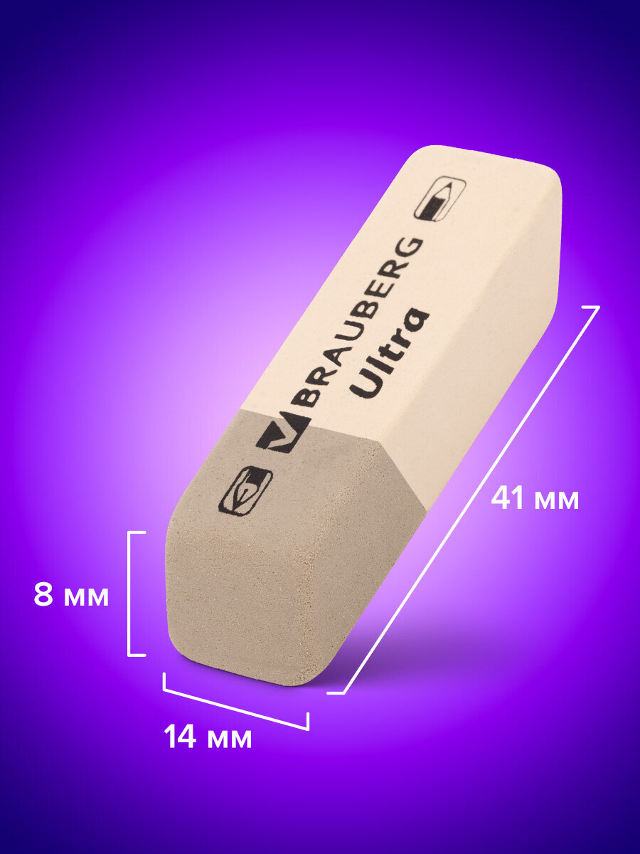 Ластик Brauberg 6 шт. - фото 4