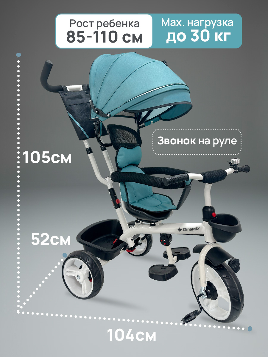 Трехколесный велосипед DinaMiX 10 дюймов - фото 2