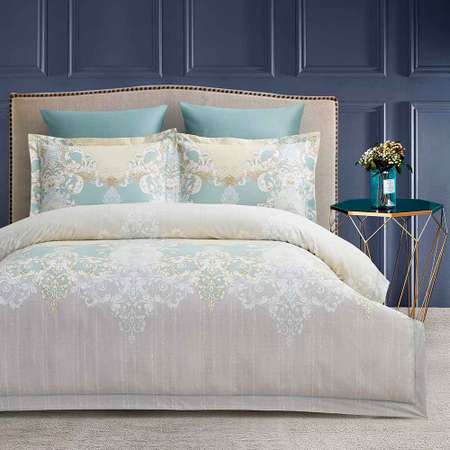 Постельное белье Arya Home Collection Евро 200х220 Exclusive Elaina комплект сатин 4 наволочки 50х70 и 70х70