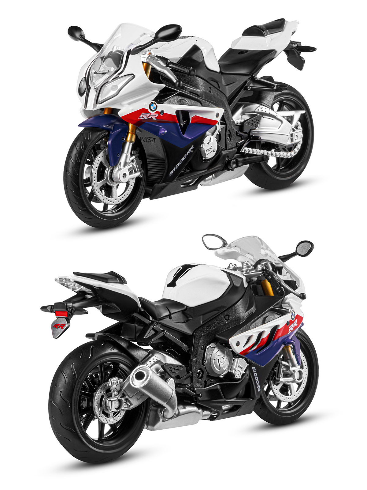 Мотоцикл АВТОпанорама BMW S1000R 1:12 JB1251607 - фото 5