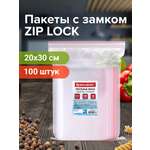 Зип-лок пакет Brauberg для хранения продуктов 100 шт