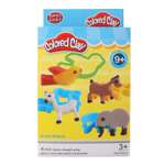 Масса для лепки . с формами Животные 4 цв.