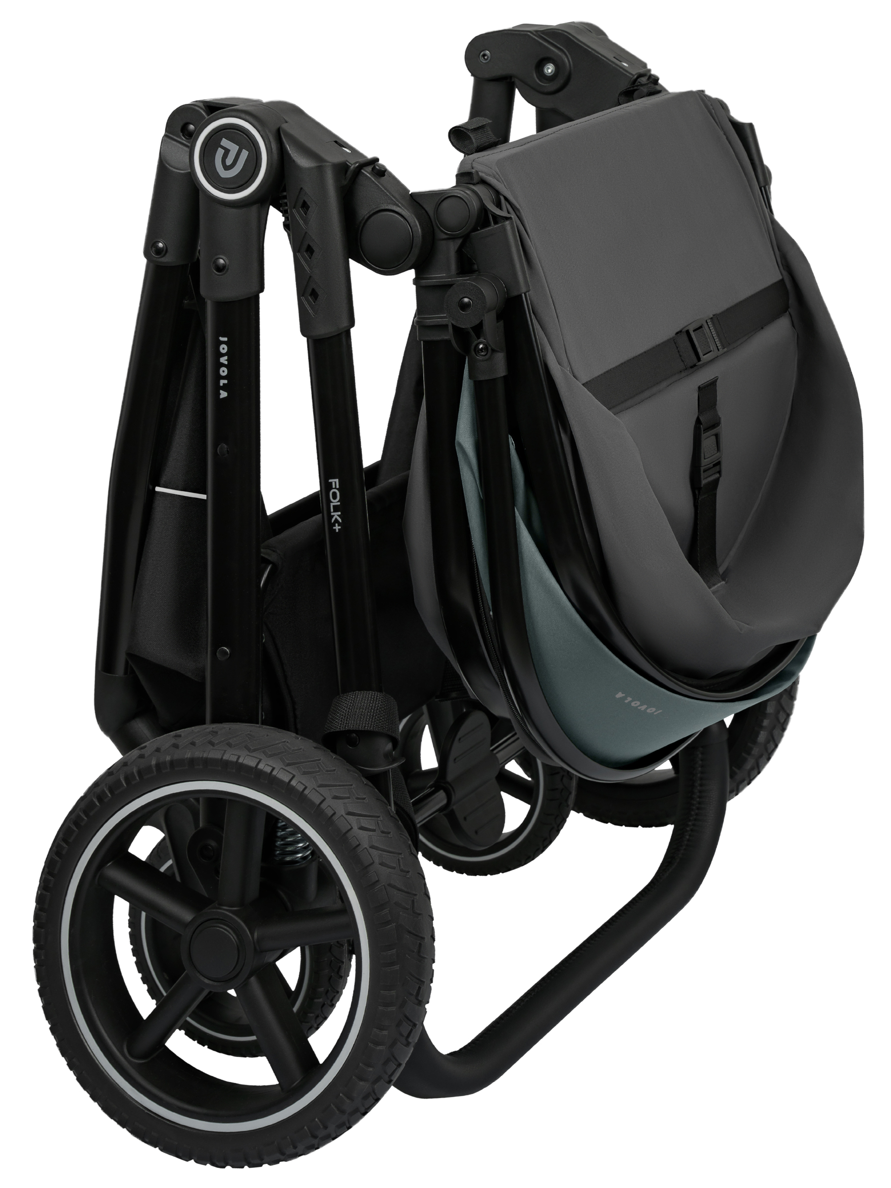 Коляска трансформер JOVOLA Folk+ 3в1 зеленый - фото 28