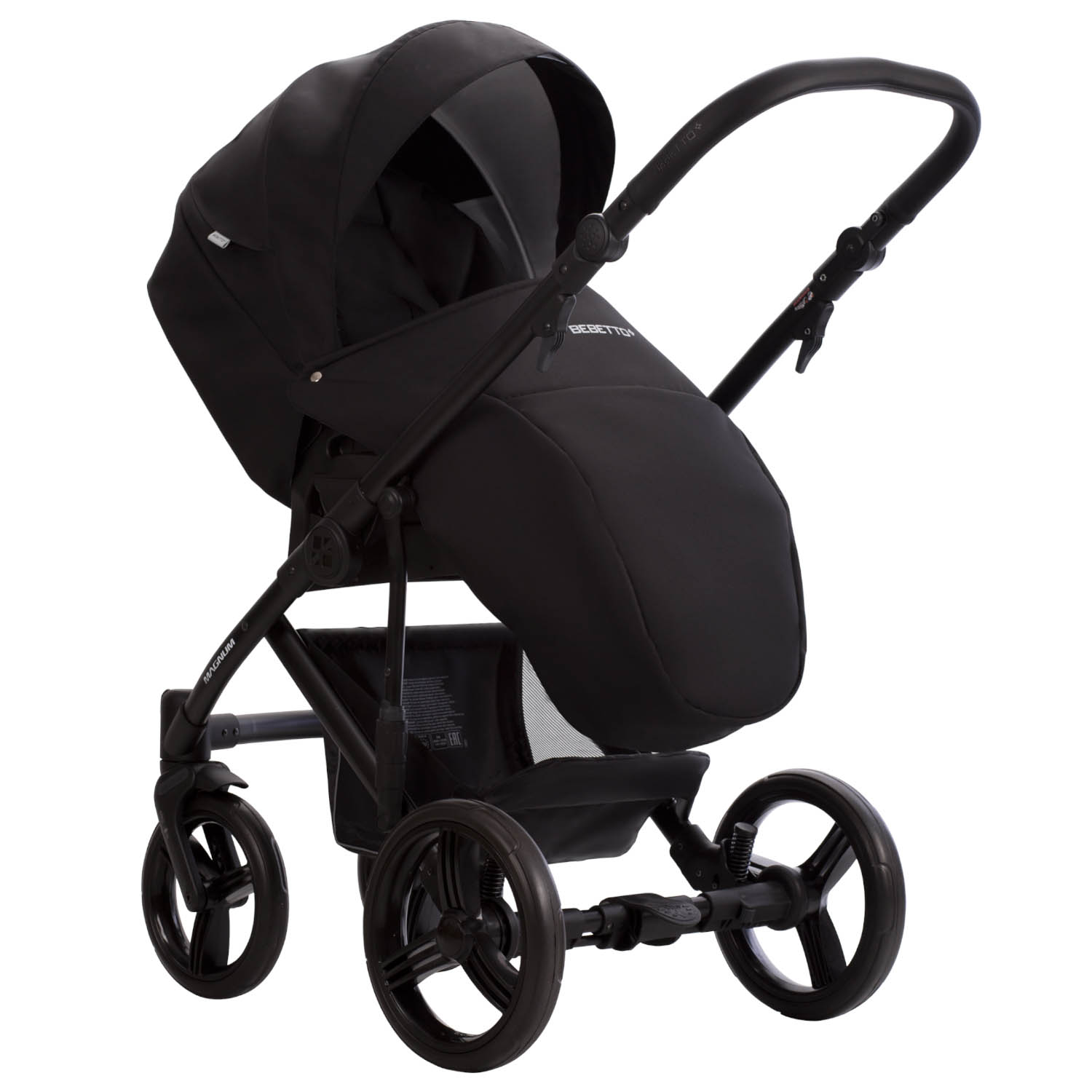 Коляска 2в1 Bebetto Magnum Light черный - фото 6
