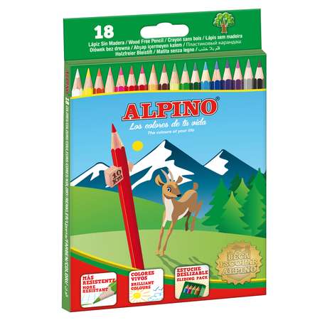 Карандаши цветные ALPINO 18 шт.