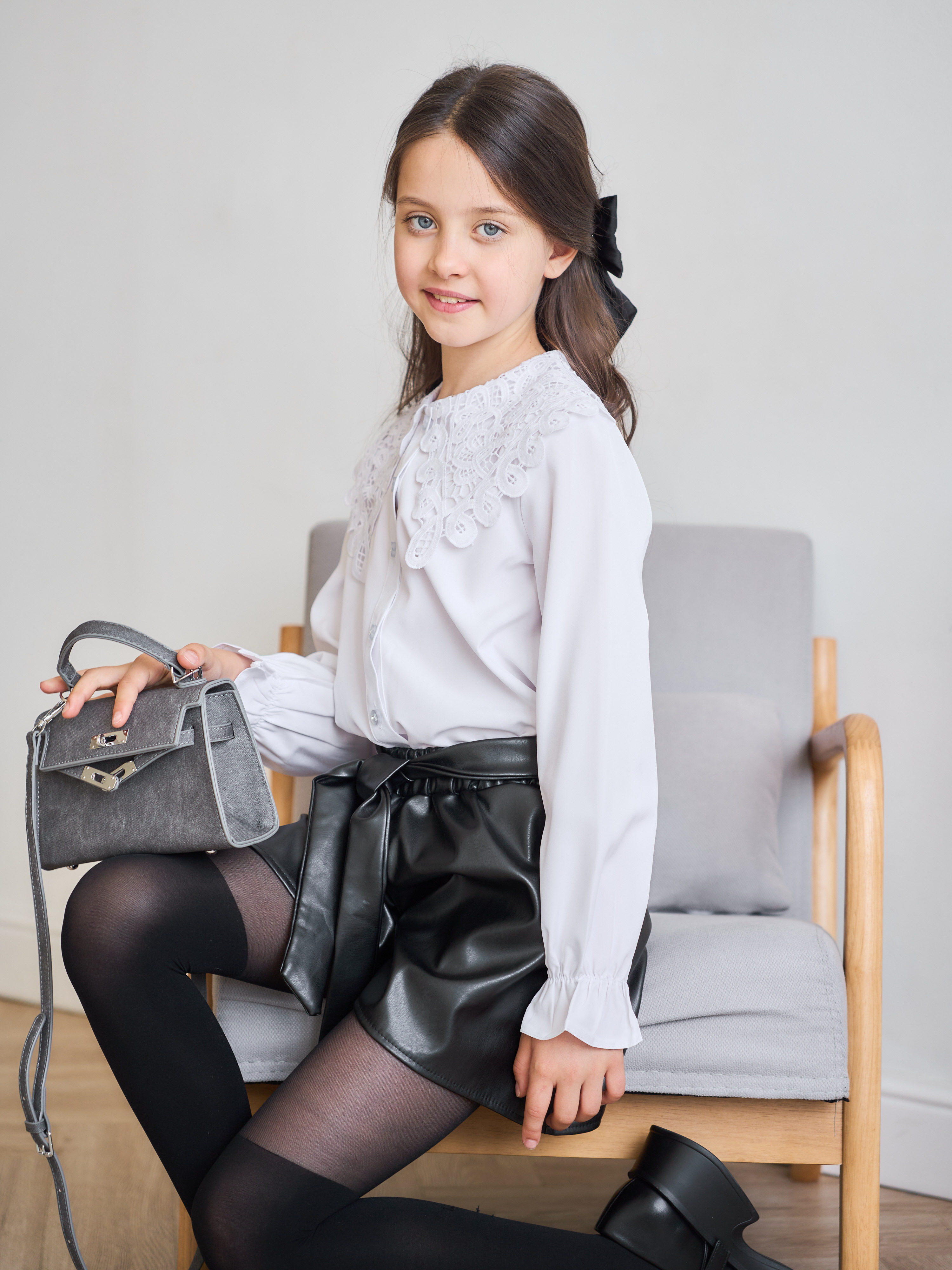 Блузка СИНЯЯ МОДА W004B-G39 - фото 10