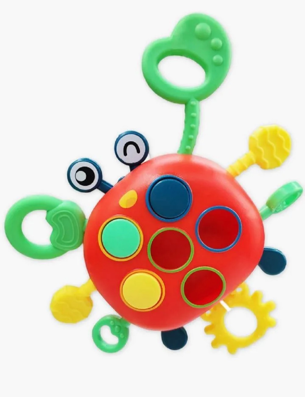 Игрушка ТОТОША бизиборд Сенсорный Краб с тянучками - фото 12