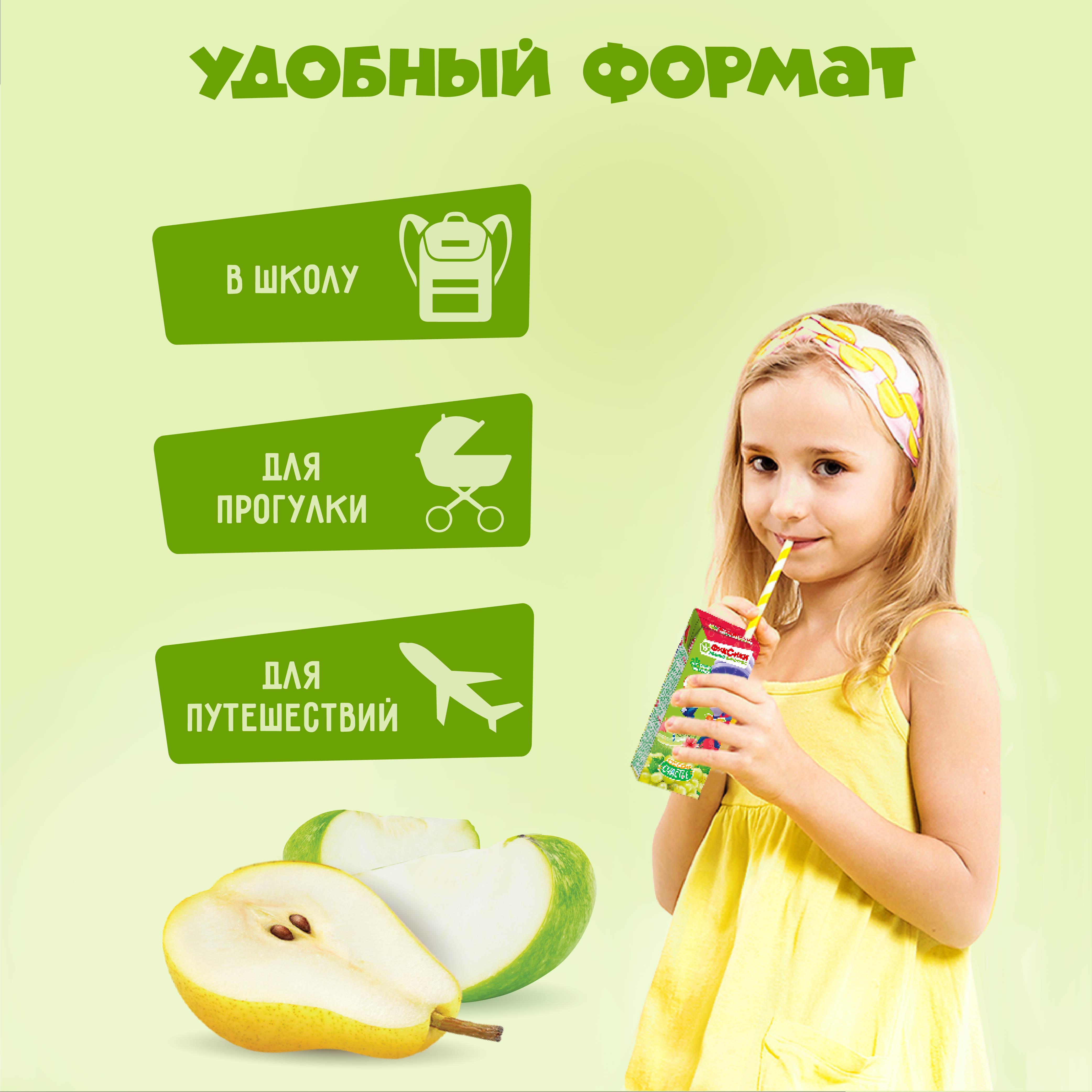 Нектар Фиксики Яблоко-груша с 4 мес 0.2 л - фото 4