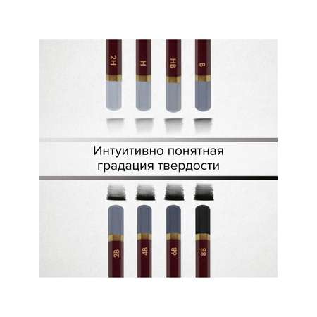 Карандаши чернографитные Brauberg 8 шт.