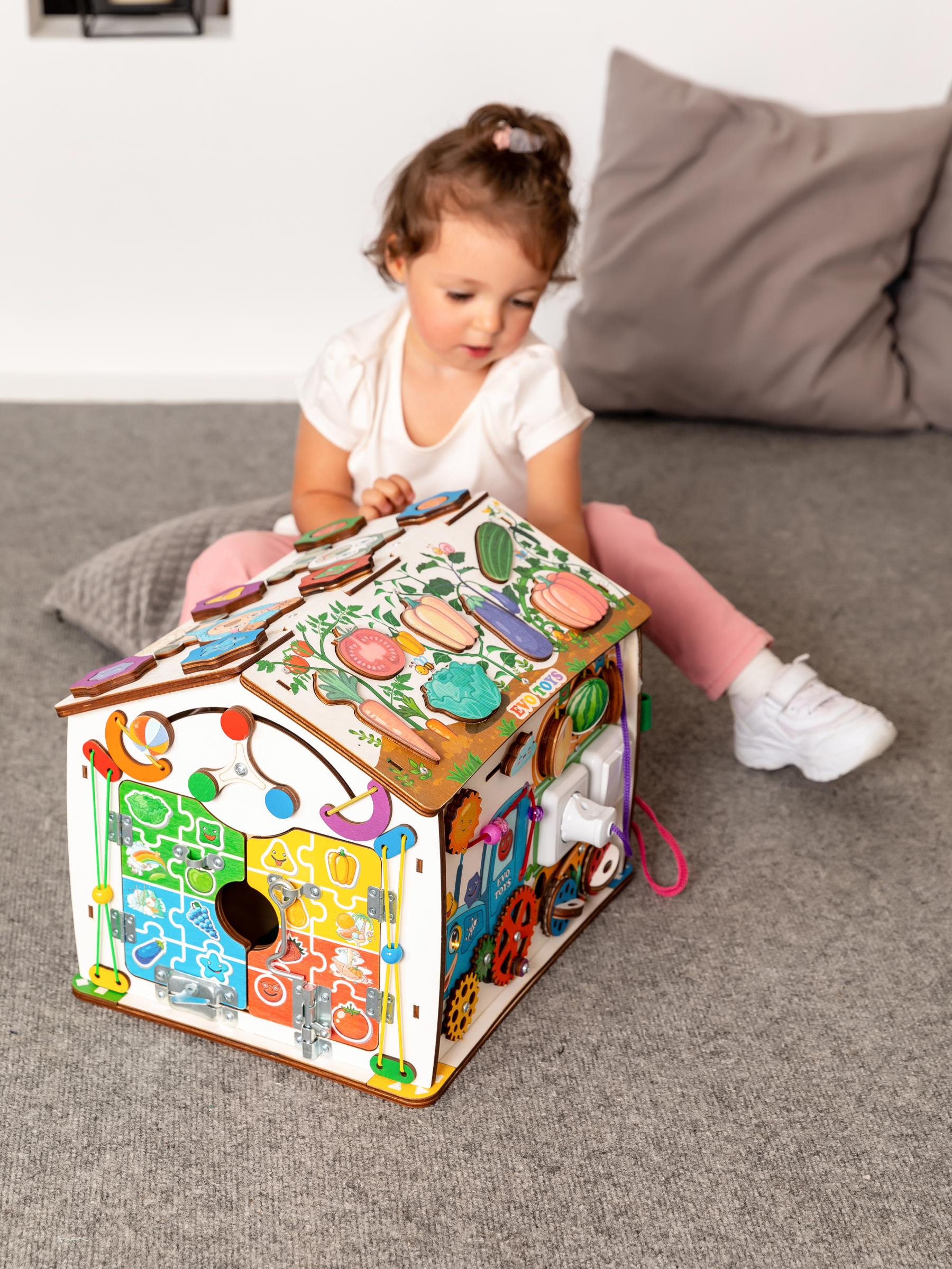 Игрушка Evotoys бизиборд Смайлики - фото 18