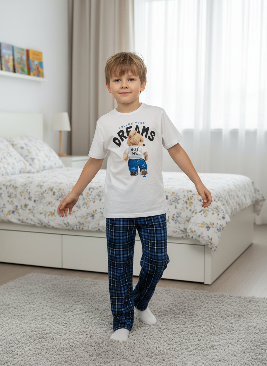 Пижама ULTRA 827п/1 -Ул синий Dreams - фото 1