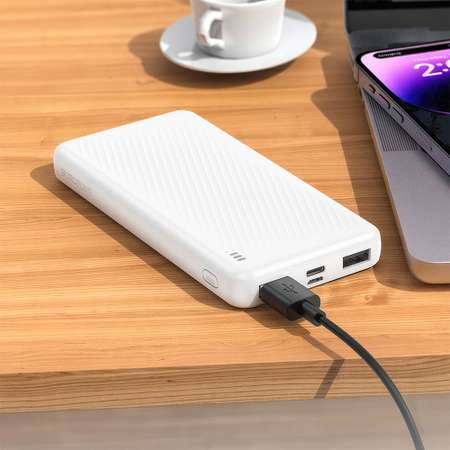 Внешний АКБ Borofone BJ55 Graceful 10000mAh 2xUSB 1xUSB-C 2А Li-Pol белый