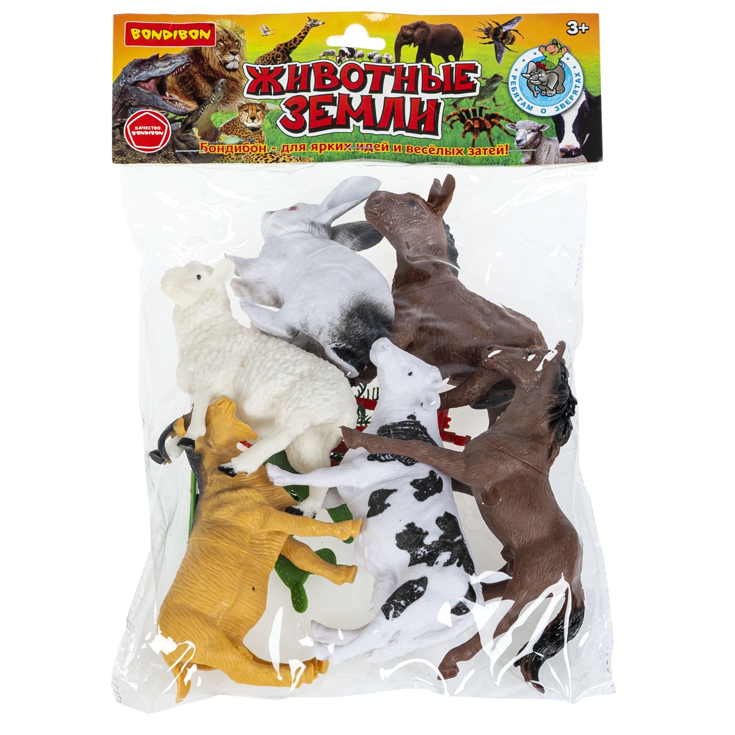 Игровой набор Bondibon фигурки животных Ферма 6 шт - фото 3