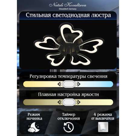 Светодиодный светильник NATALI KOVALTSEVA люстра 100W чёрный LED