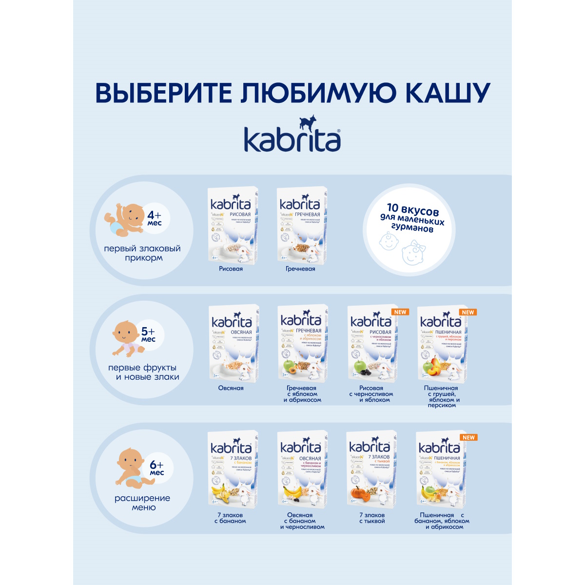 Набор каш Kabrita сухих молочных быстрорастворимых Фруктовое ассорти c 5 месяцев 4шт*180г - фото 13