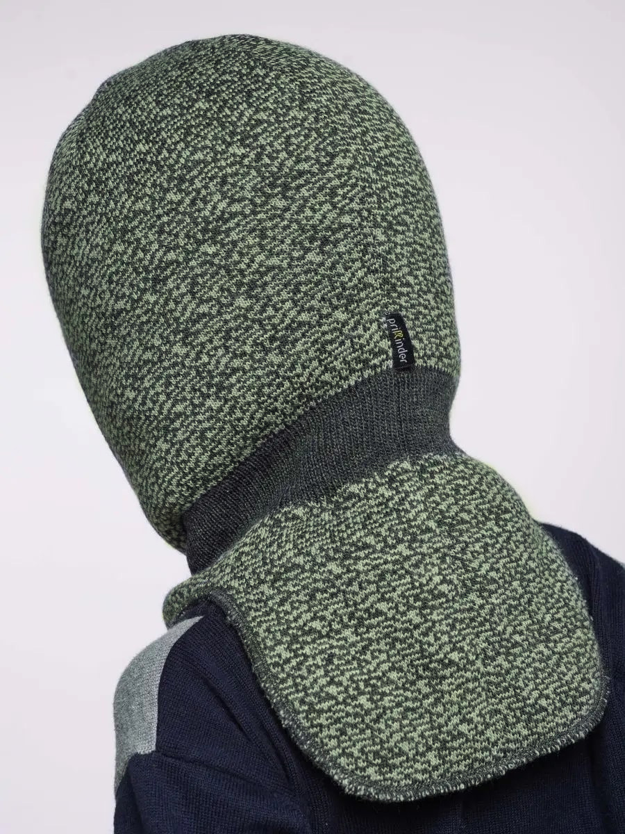 Шапка ПриКиндер U-W_231499 Цвет: Графит-оливковый меланж - фото 4