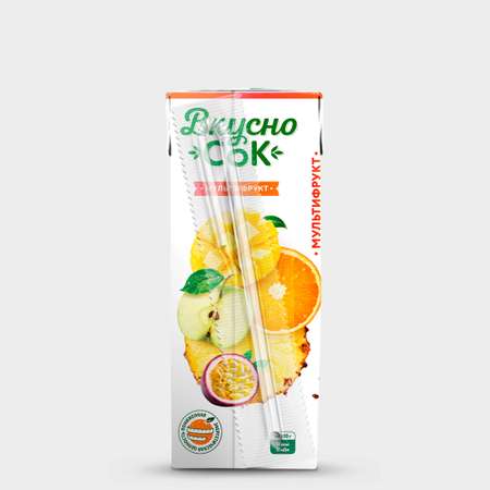 Напиток Вкусно Сок cокосодержащий Мультифруктовый 0.2л