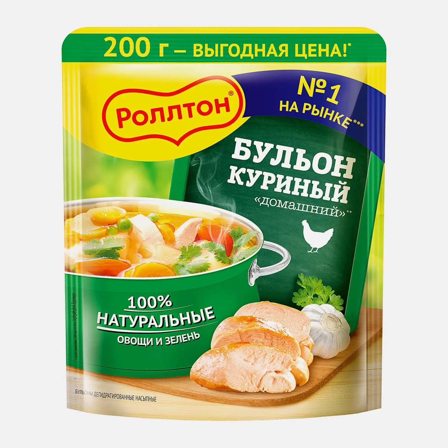 Бульон домашний Роллтон куриный 200г - фото 1