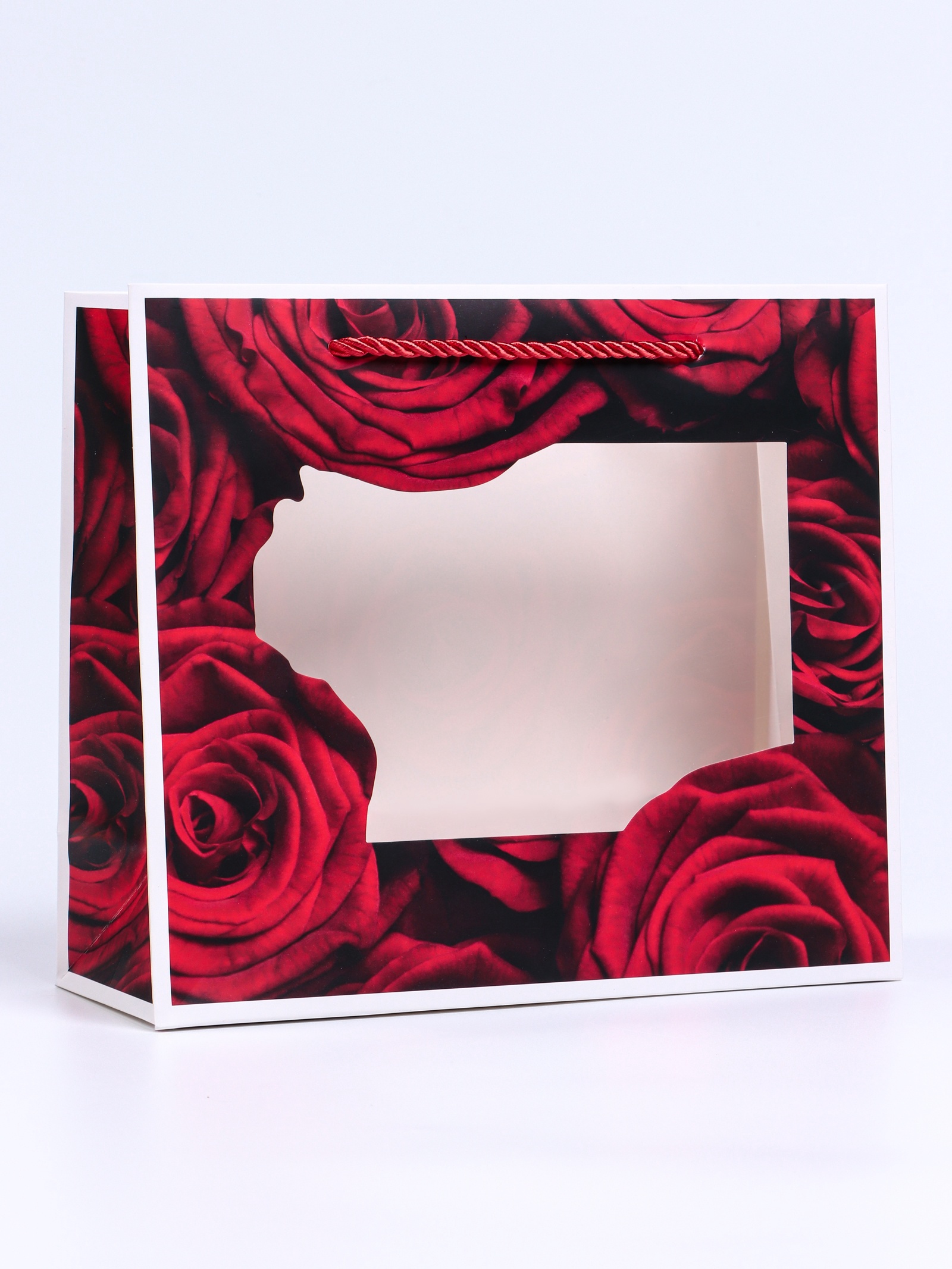 Пакет подарочный UPAK LAND с окном Розы 25 х 10 х 22 см - фото 2