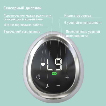 Электронный молокоотсос Zabota2 мобильный двухфазный с бутылочкой для кормления 9 уровней