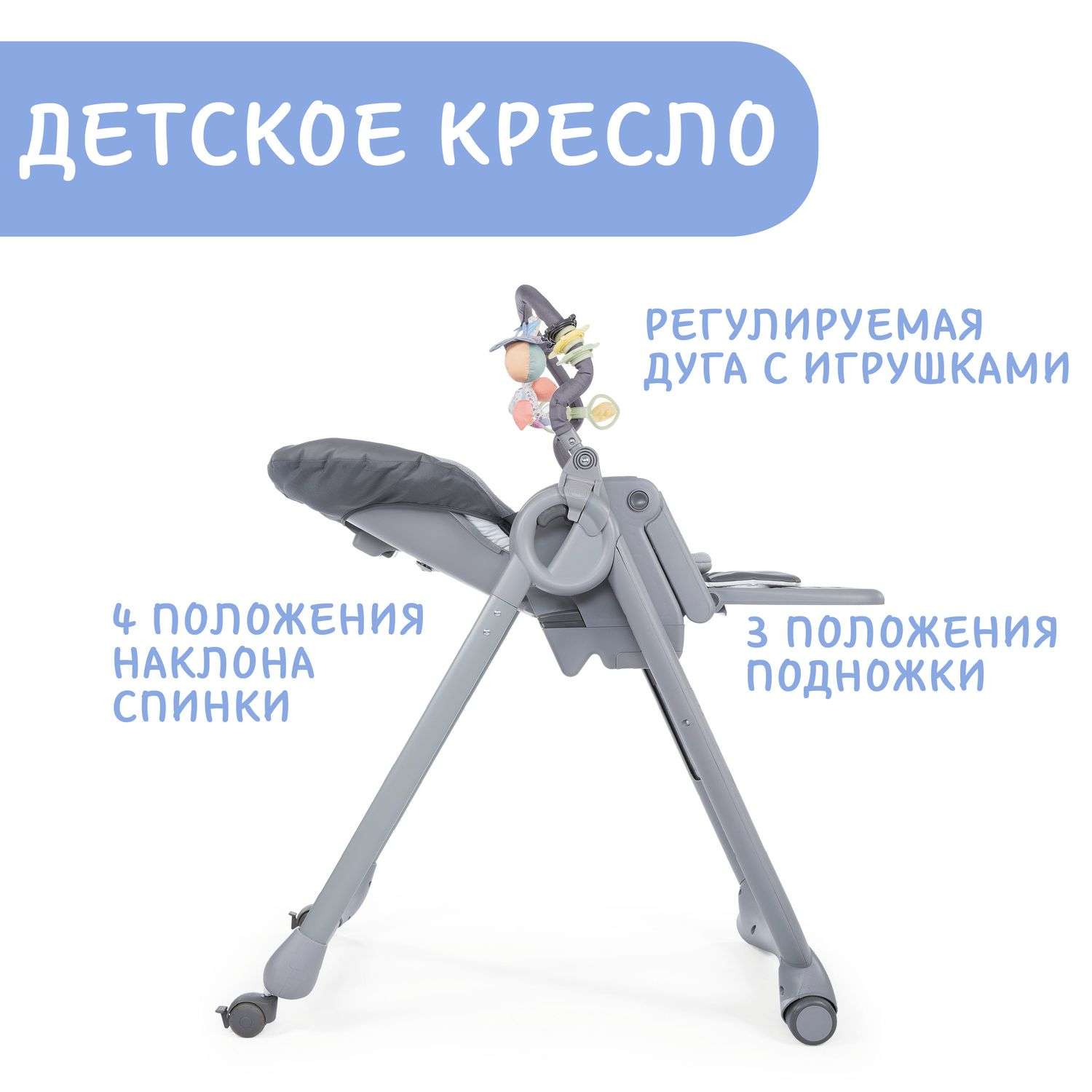 Стульчик для кормления Chicco Polly Magic Relax 2 в 1 - фото 12