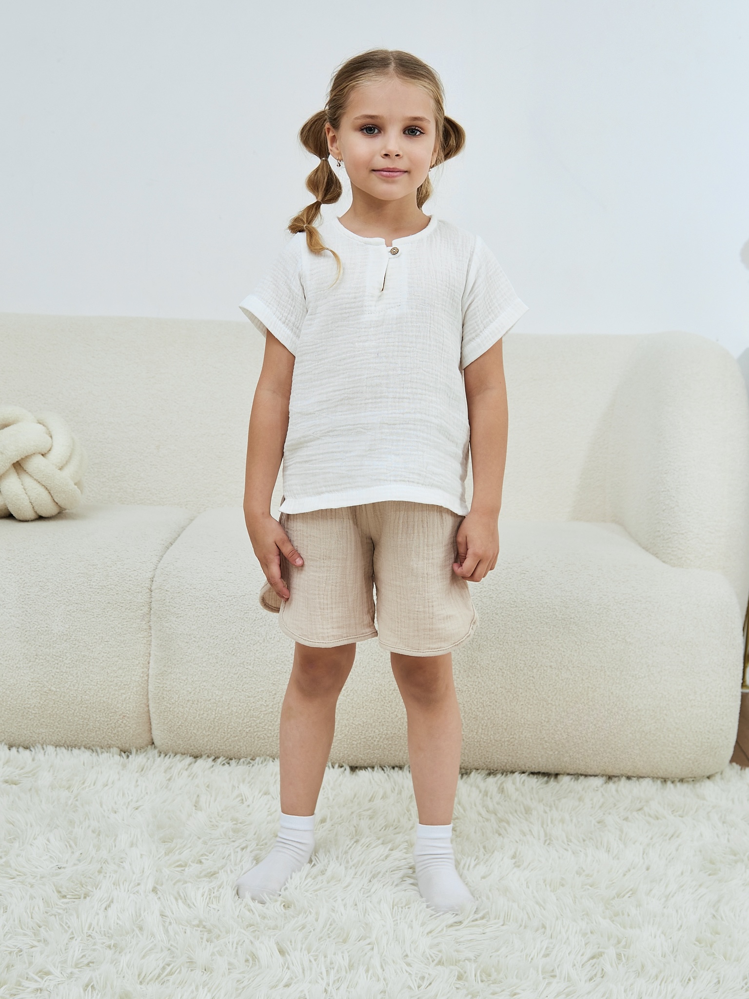 Шорты MOUN Шорты_муслин_бежевый - фото 9