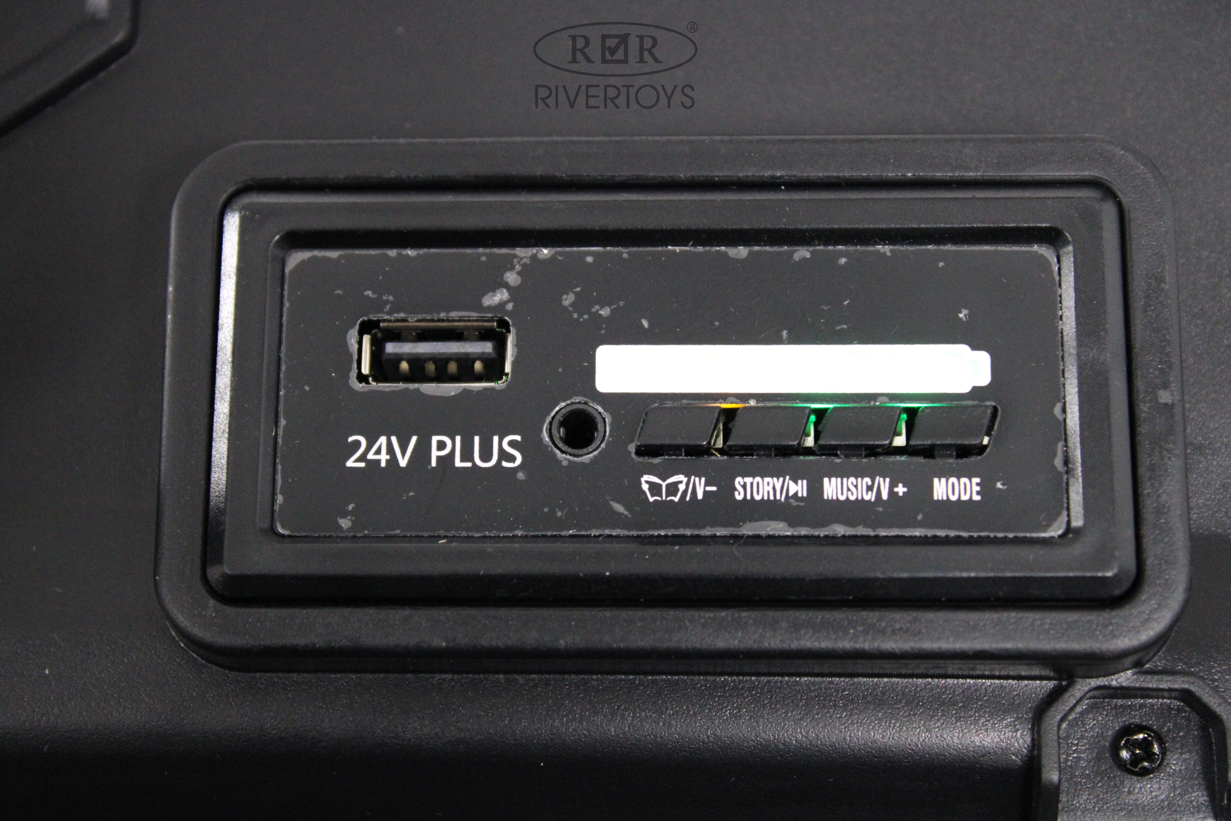 Электромобиль RIVERTOYS A707AA-LUX-NEW-GREEN-CAMOUF С пультом ДУ - фото 20