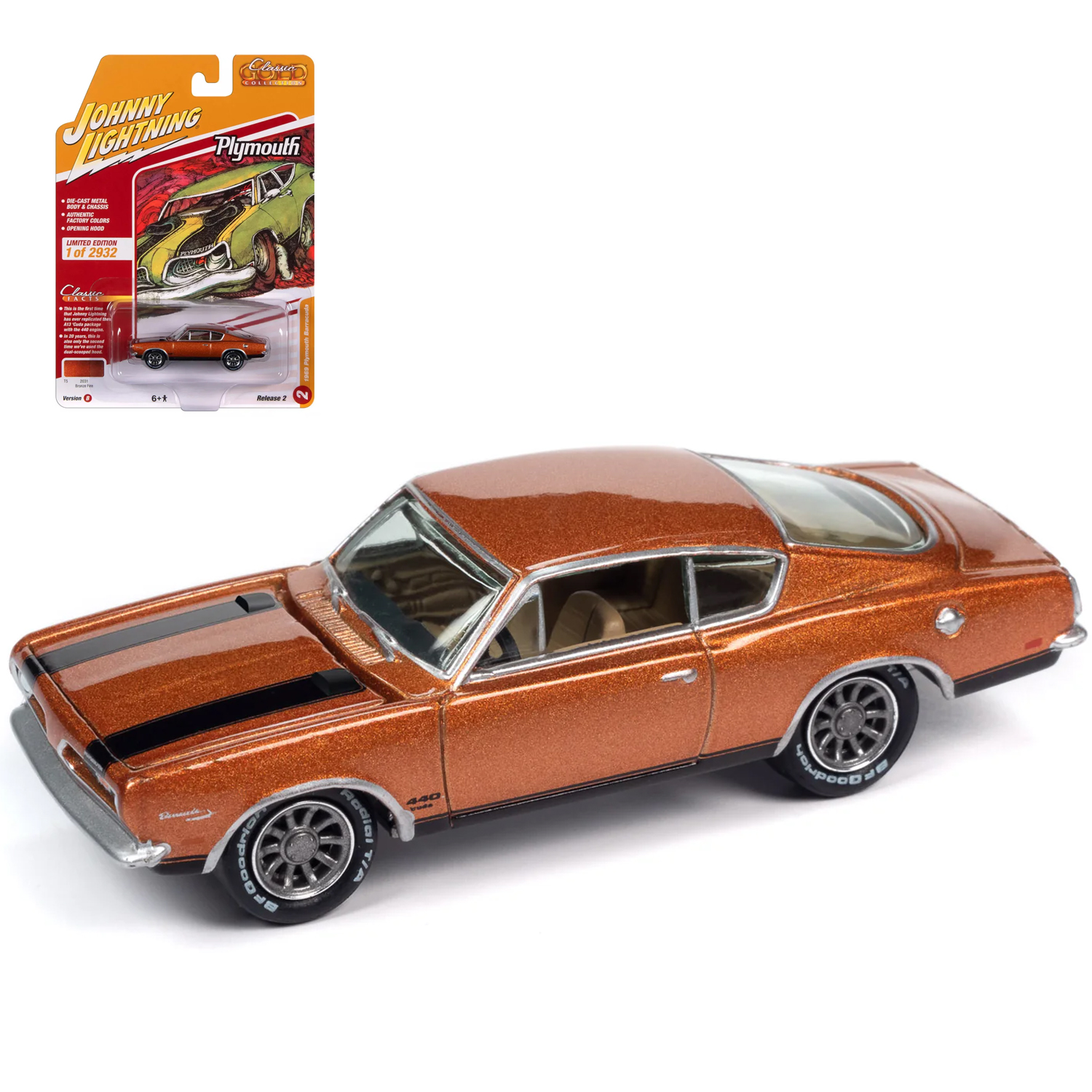 Автомобиль Johnny Lightning 1:64 JLCG032B-R2-N2 - фото 1