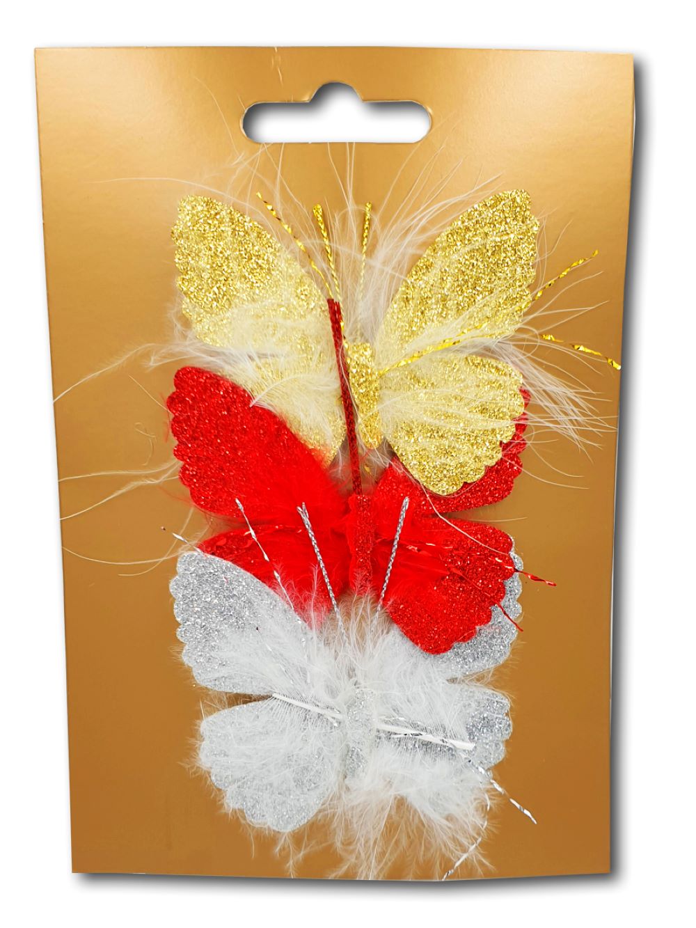 Украшение ёлочное Магия праздника «‎Бабочки» на прищепках 7 см 3 шт - фото 3