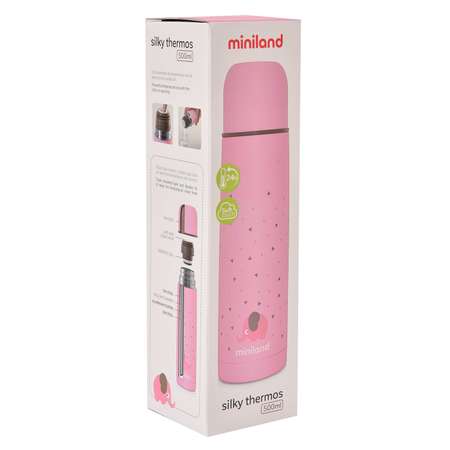Термос Miniland для жидкостей Silky Thermos 500 мл розовый