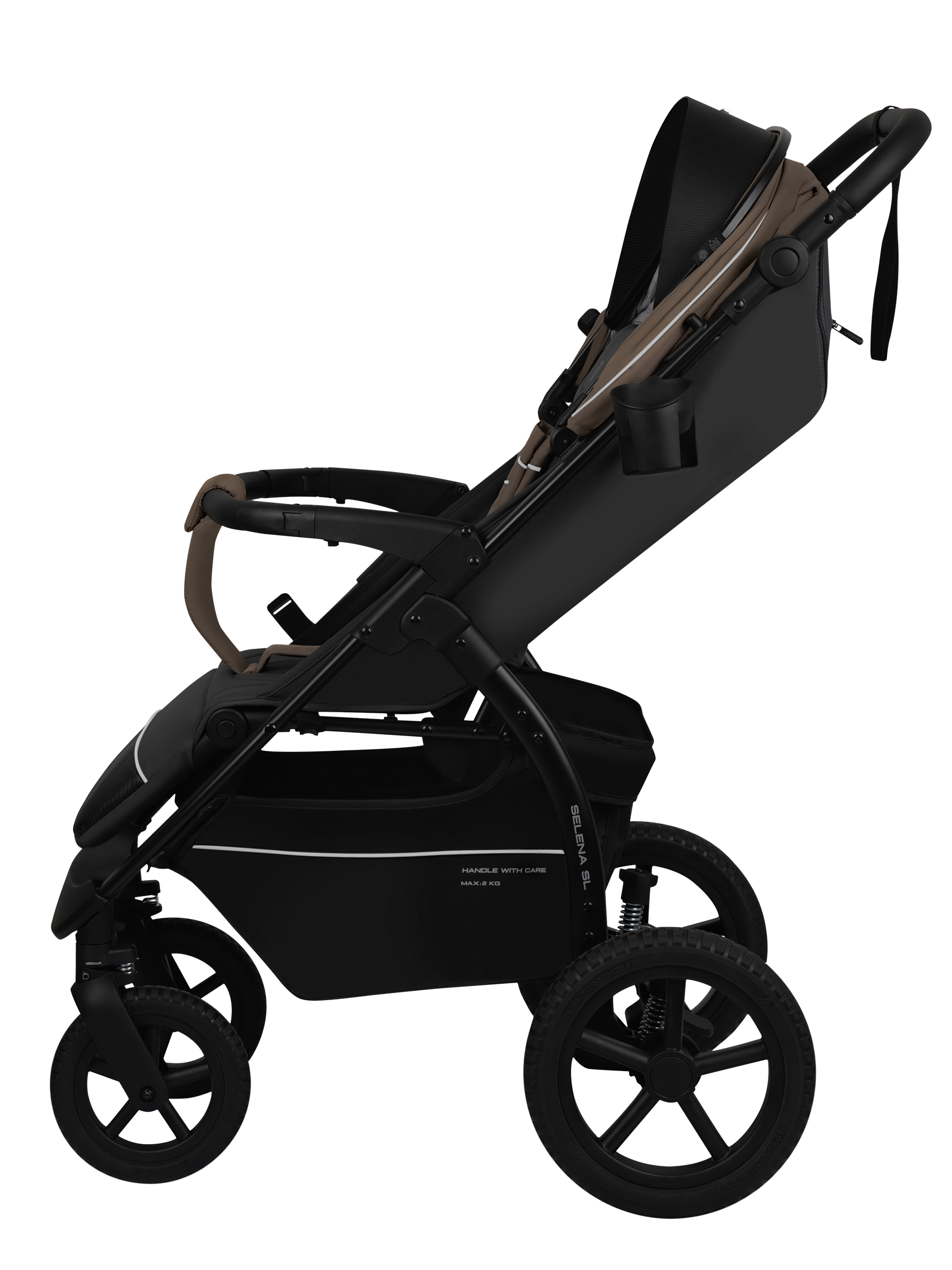 Коляска прогулочная JOVOLA Selena SL темно-бежевый-серый - фото 20