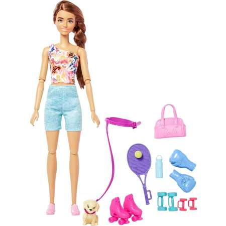 Кукла модельная Barbie Спортсменка с щенком